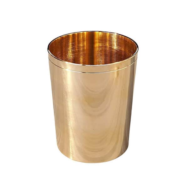 Handmade Bronze Kansa Glass Gold Colour Round Shape 300ml