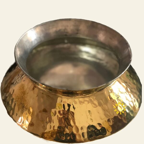 Dekchi pongal Pot 1 1 Brass Dekchi, Pongal Pot With Tin Coating (Kalai) Inside - 1.25 Liter