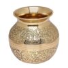 181 TamraPatra Pure Brass Pooja Kalash/Lota for Panchamrit, Gangajal, Surya arpan, tulsi Water - 600ml