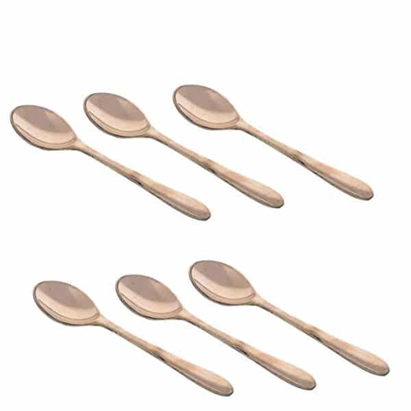 41vRtp2AJpL TamraPatra Royal Bronze Spoon for Desert Dishes Tableware Kansa Spoons Set (4)